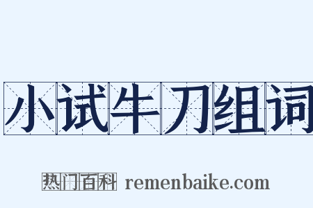 小试牛刀组词是什么意思的图片